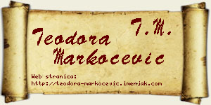 Teodora Markočević vizit kartica